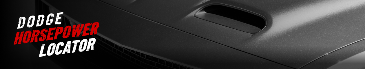 An image of a dodge car, with horse power locater.