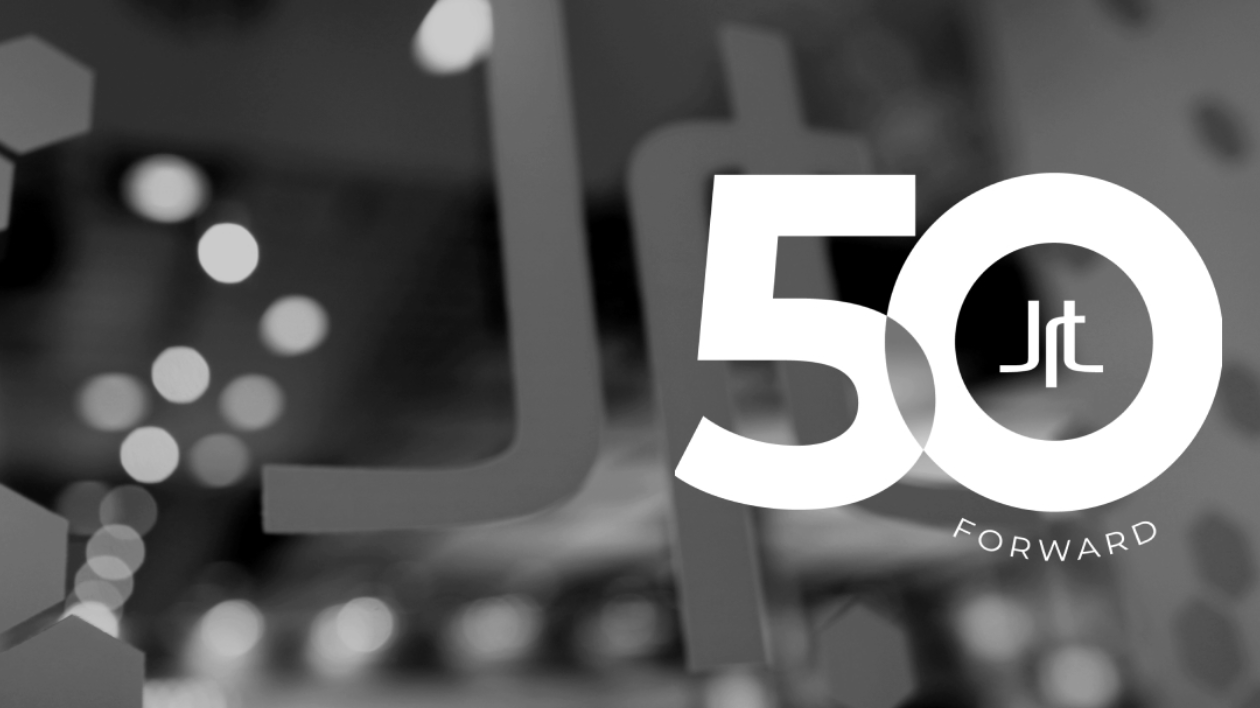 50 Forward logo in front of JRT logo