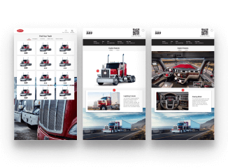 Three mobile examples of digital tools created for Peterbilt